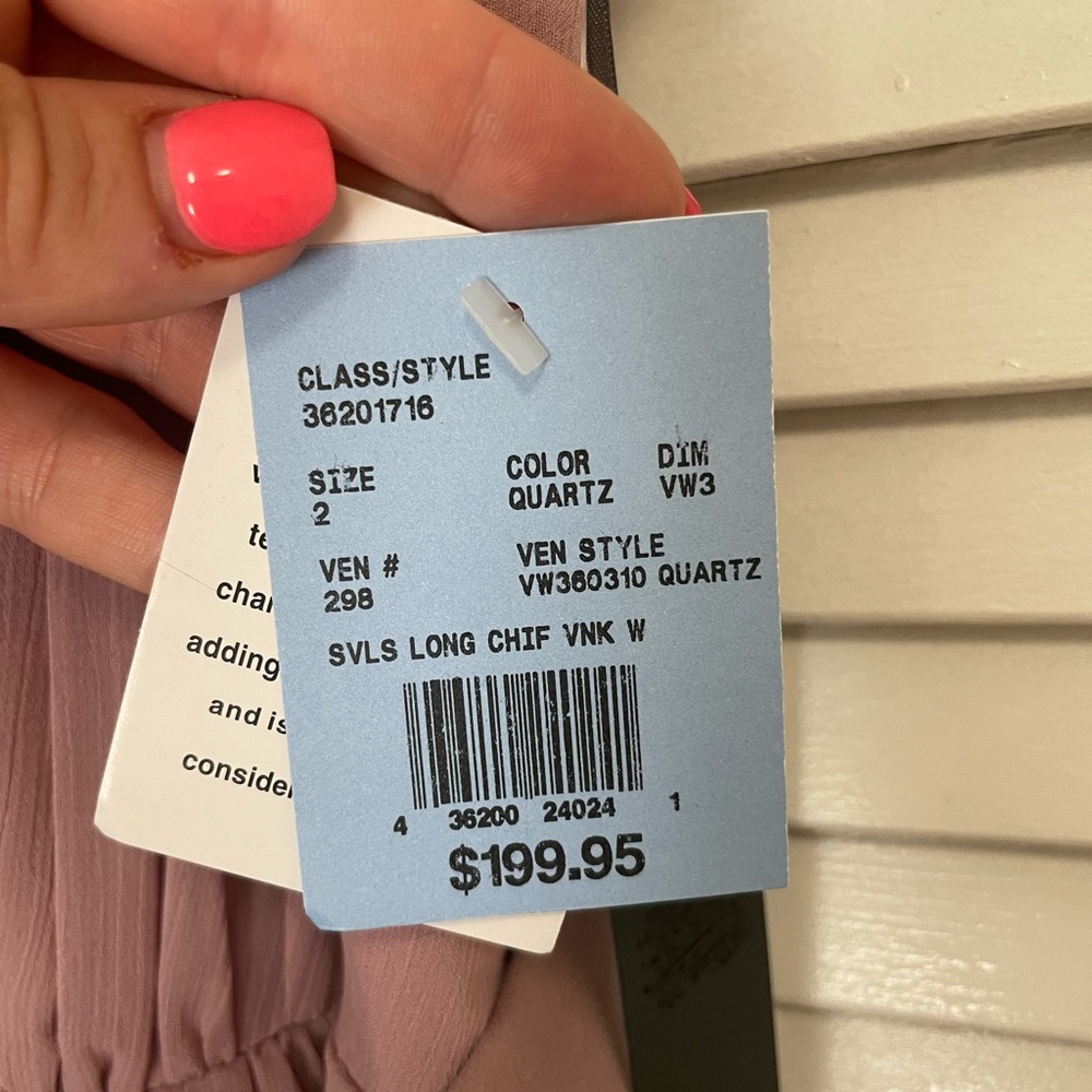 White by Vera Wang bridesmaid dress NWT. Quartz Color - Picture 3 of 5